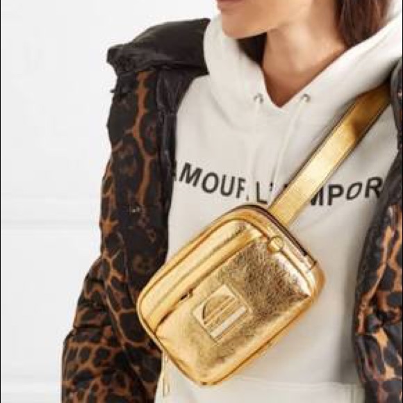 Marc Jacobs Handbags - Marc Jacobs sport Metallic Gold Leather Belt Bag